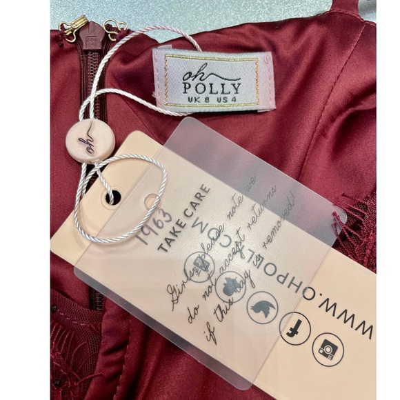 Oh Polly Satin Embellished Bodysuit size 4 Stassie Collection - Picture 11 of 12